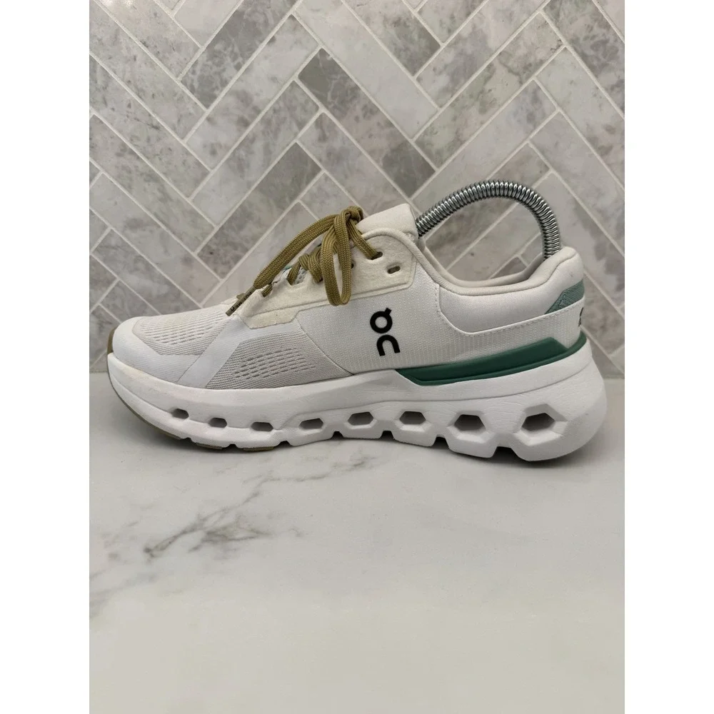 On Running Cloudrunner 2 Running Shoes Womens 8 Undyed Green Lace Up Sneakers